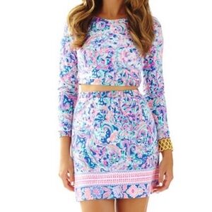 NWT Lilly pulitzer two piece skirt and crop top set